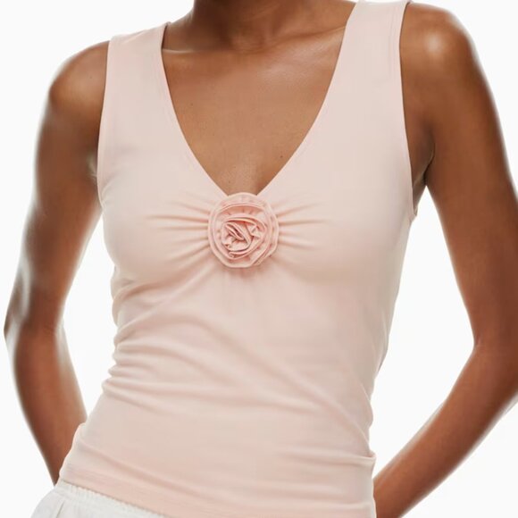 Wilfred GoodLux Bloom Top Deep V-neck top with rosette - Picture 3 of 7